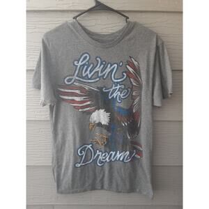 Celebrate Patriotic Men's M (38-40) Blue T-Shirt Livin' the Dream